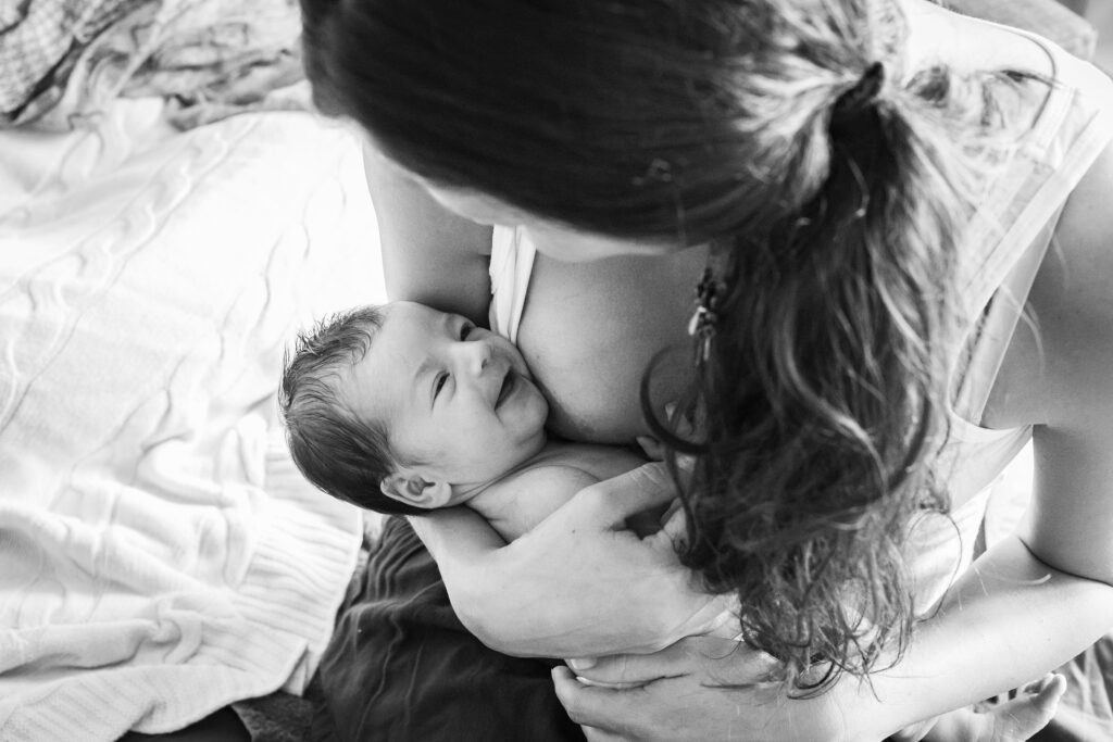 mother holding her newborn