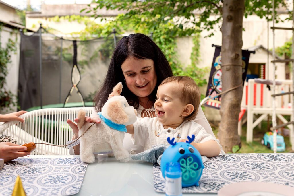 mother playing with her child at home during a Day in the life session