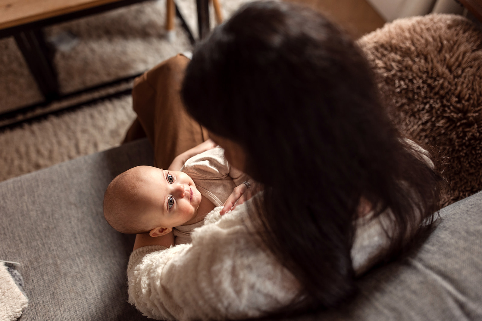 mother holding her baby