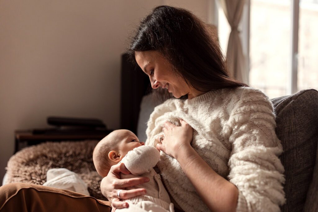 mother breastfeeding her baby