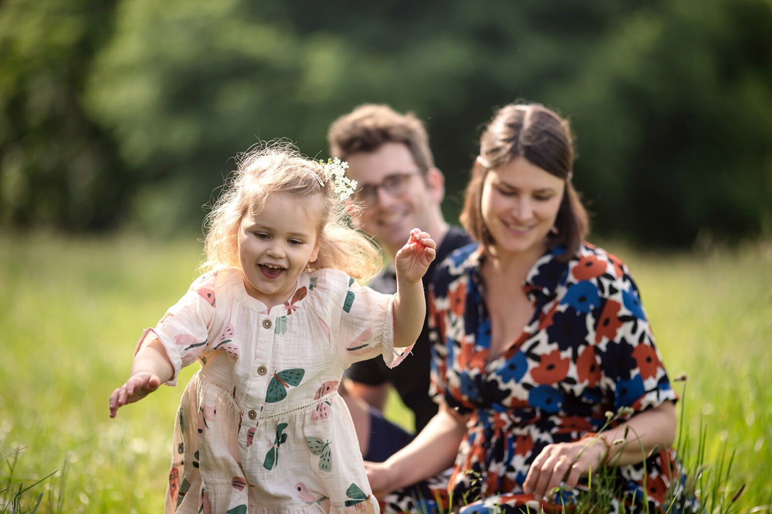 a family playing outdoor