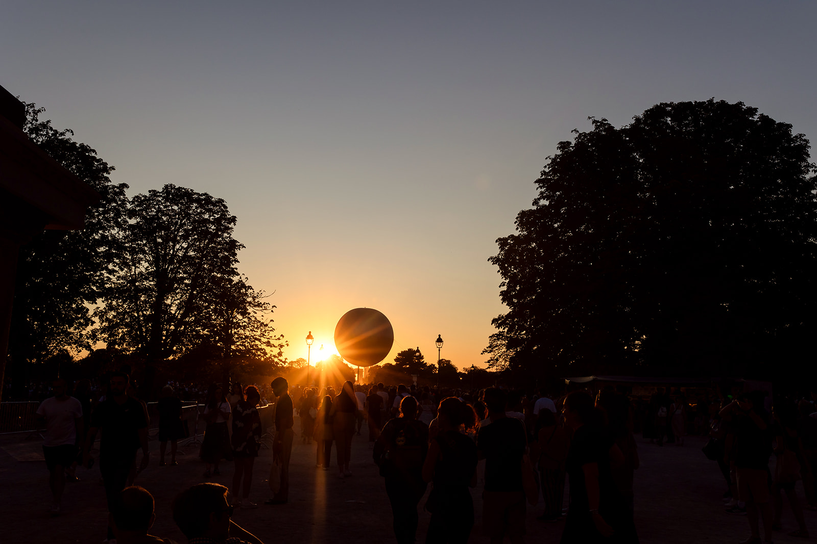 Sunset over Paris during a family day out