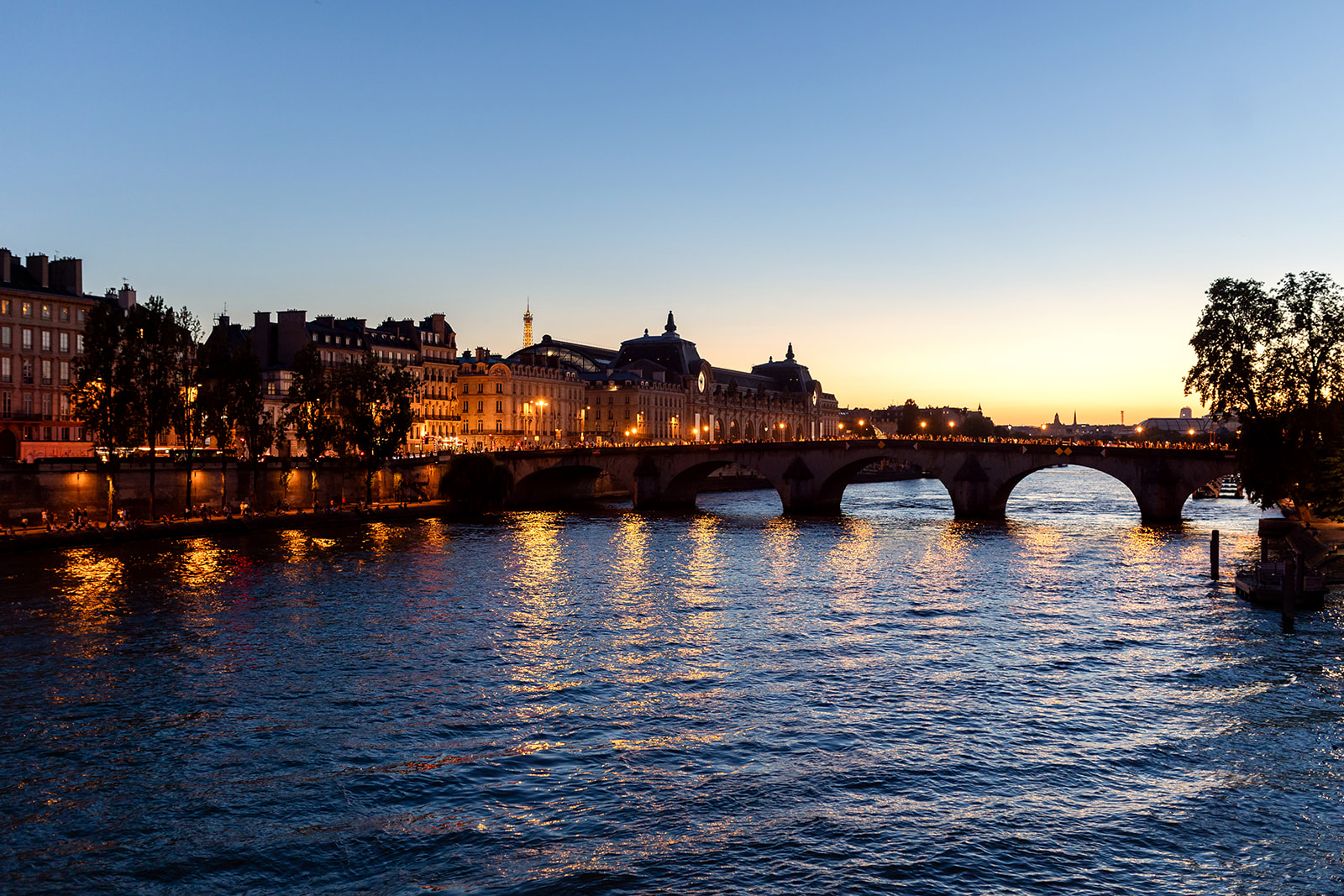 Sunset over the River Seine in Paris