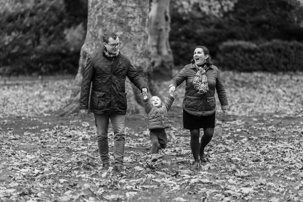 a family walking in saint stephen's green park