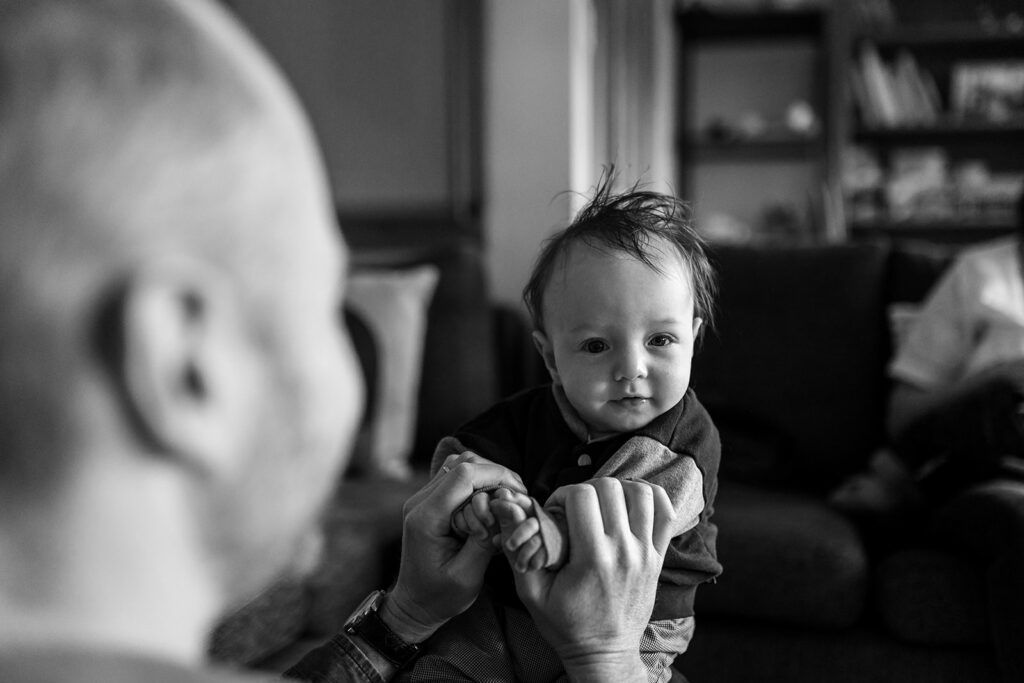 father and child during a family photo session