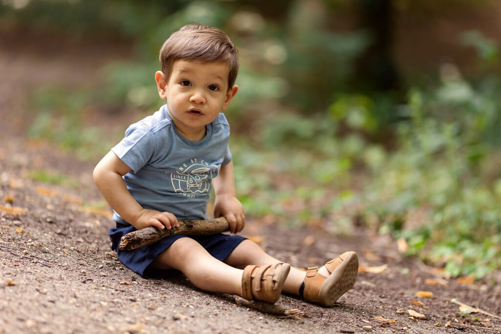 little boy on a hike for a dublin family photography session