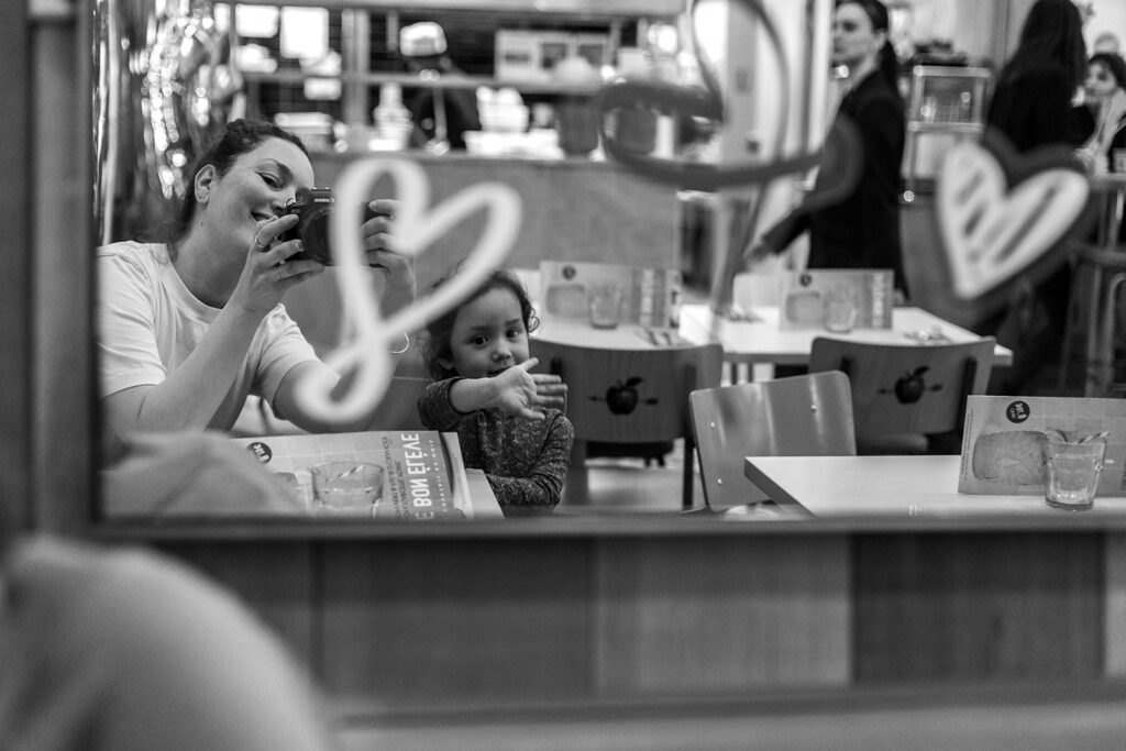 Aurélie Lenoir photographer in Dublin, taking selfie in mirror