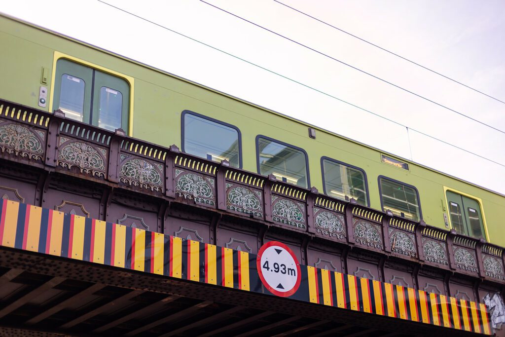 DART train in Dublin city