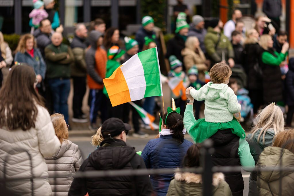 families at the St Patrick's parade in Dublin