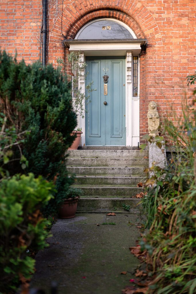 typical colorful Dublin home door