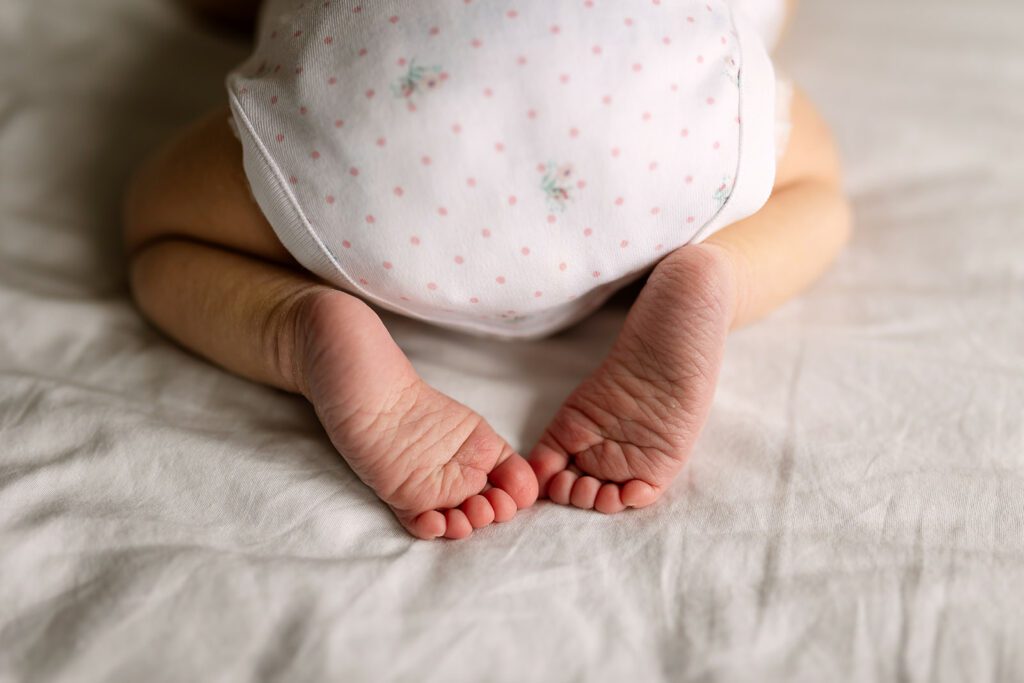 detail of newborn feets for an in-home newborn photos in Inchicore Dublin 8