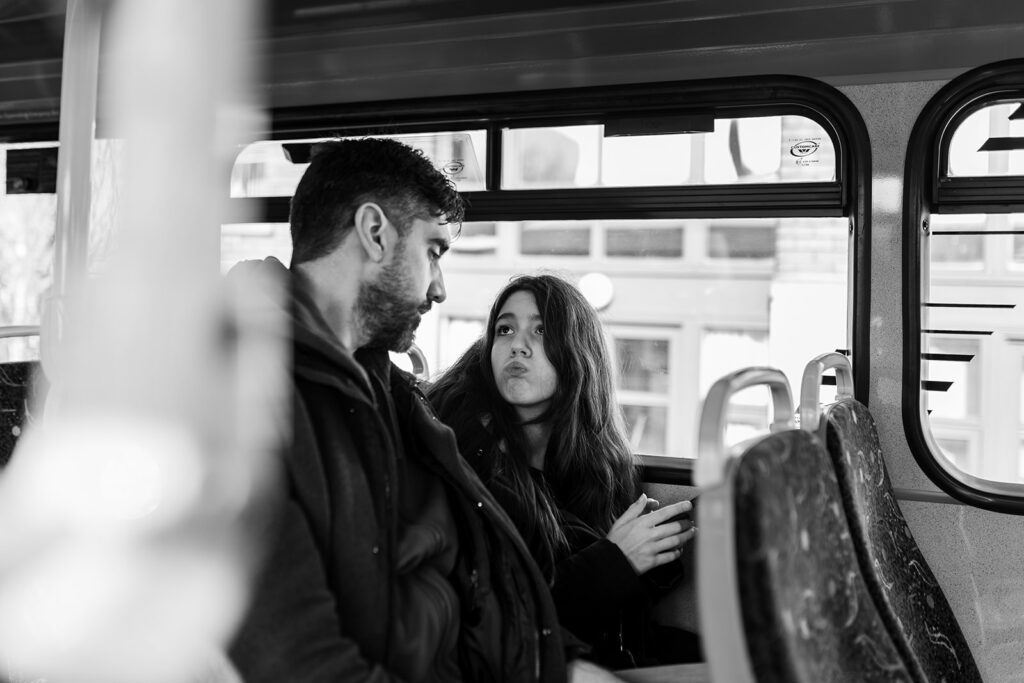 family on the Dublin bus